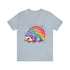 Rainbow Hedgehog - Short Sleeve Tee Light Blue